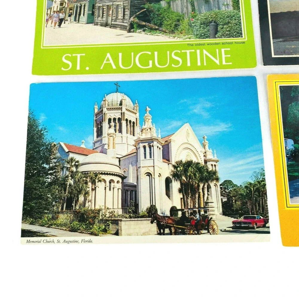 Set of 4 Vintage‎ St Augustine Florida Postcards